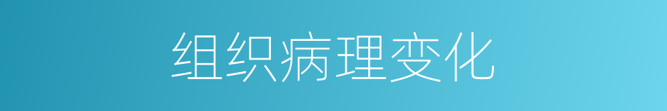 组织病理变化的同义词