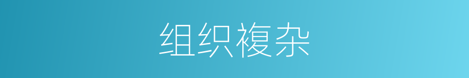 组织複杂的同义词
