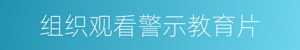 组织观看警示教育片的同义词