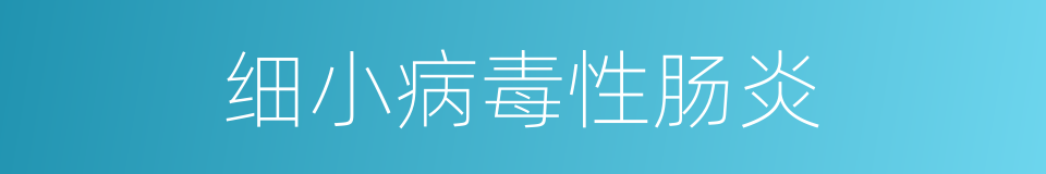细小病毒性肠炎的同义词