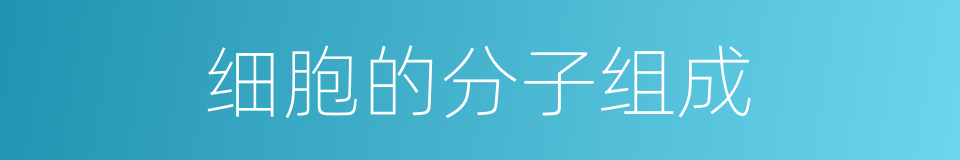 细胞的分子组成的同义词