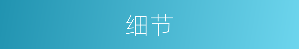 细节的意思