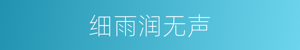 细雨润无声的同义词