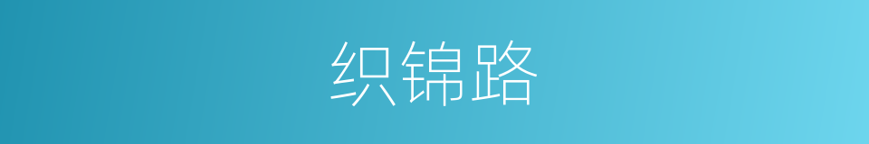 织锦路的同义词