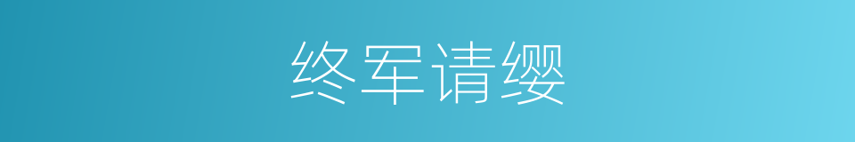 终军请缨的意思