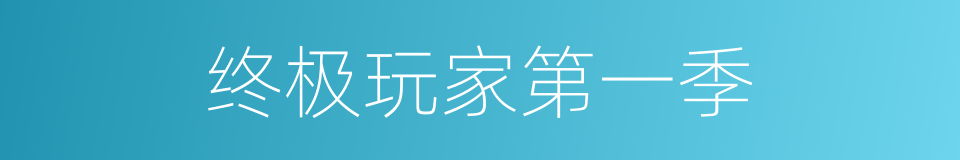 终极玩家第一季的同义词