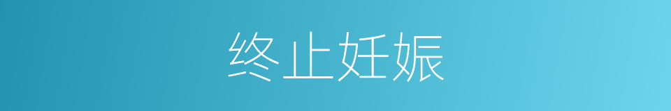 终止妊娠的同义词