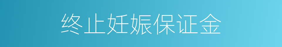 终止妊娠保证金的同义词