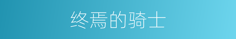 终焉的骑士的同义词
