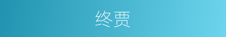 终贾的同义词