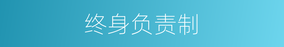 终身负责制的同义词
