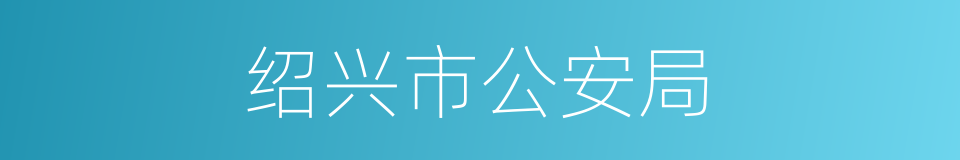 绍兴市公安局的同义词