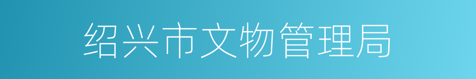 绍兴市文物管理局的同义词
