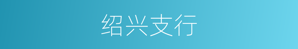 绍兴支行的同义词
