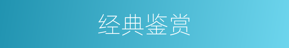 经典鉴赏的同义词