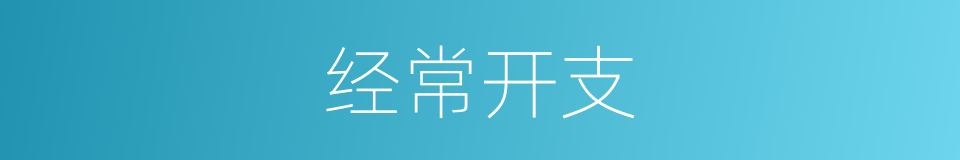 经常开支的同义词