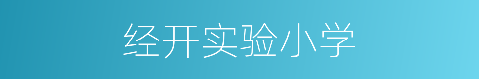 经开实验小学的同义词