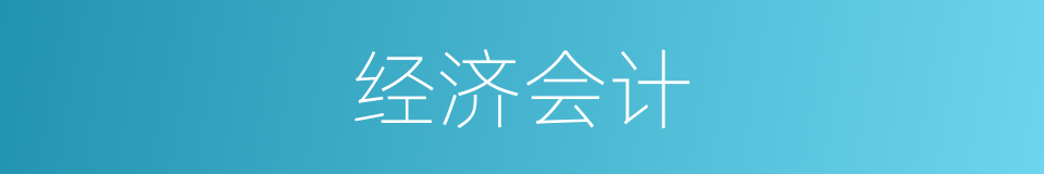 经济会计的同义词