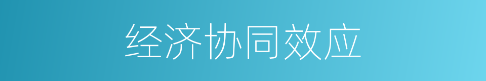 经济协同效应的同义词