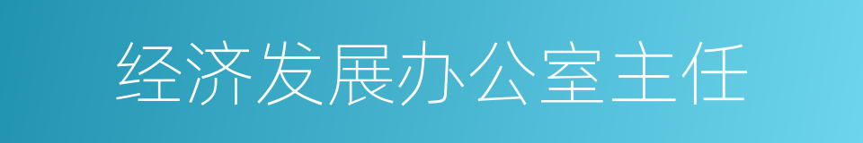 经济发展办公室主任的同义词