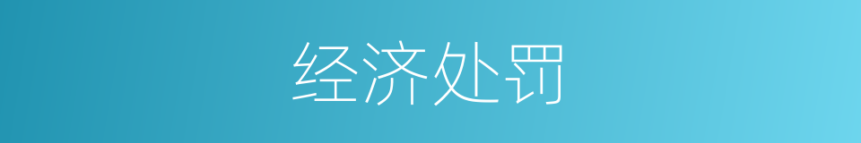 经济处罚的同义词