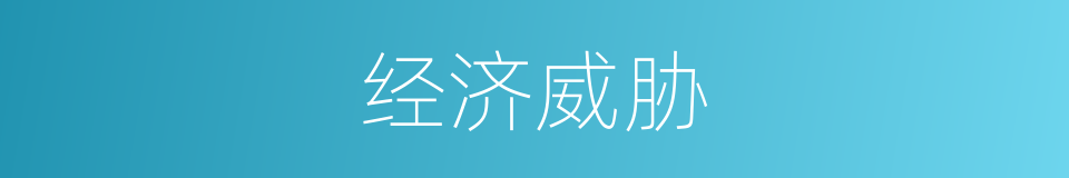 经济威胁的同义词