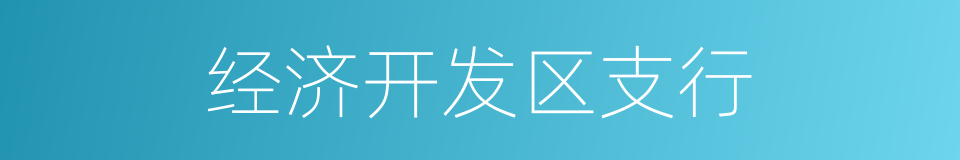 经济开发区支行的同义词