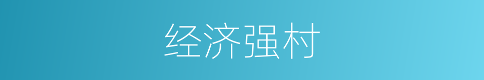 经济强村的同义词
