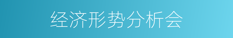 经济形势分析会的同义词