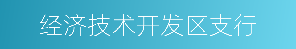 经济技术开发区支行的同义词