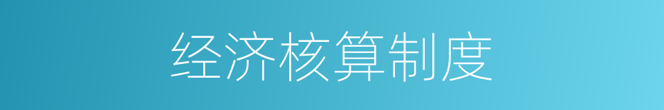 经济核算制度的同义词