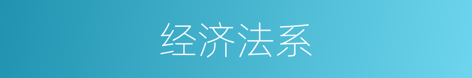 经济法系的同义词