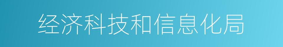 经济科技和信息化局的同义词