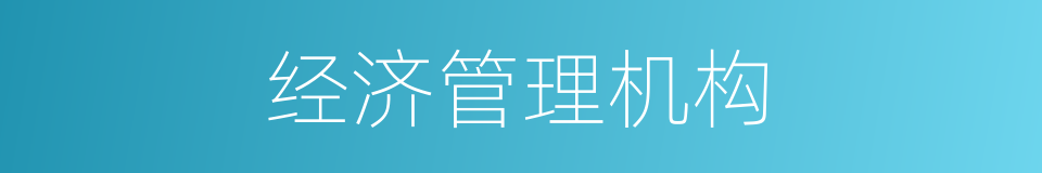 经济管理机构的同义词