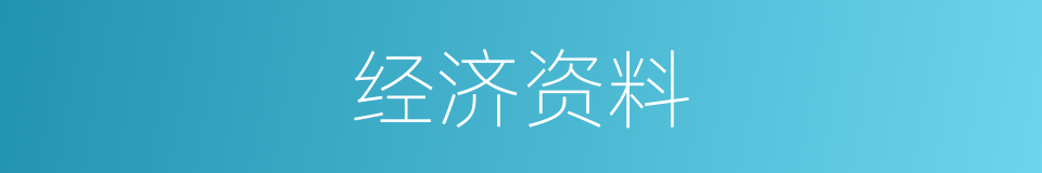 经济资料的同义词