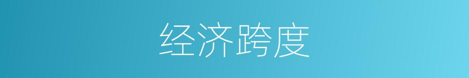 经济跨度的同义词