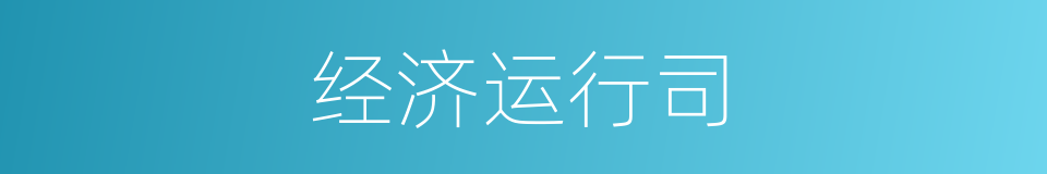 经济运行司的同义词