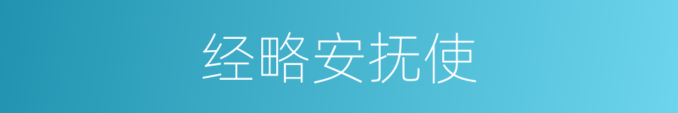 经略安抚使的同义词