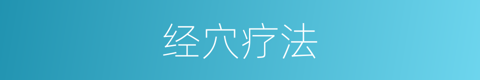 经穴疗法的同义词