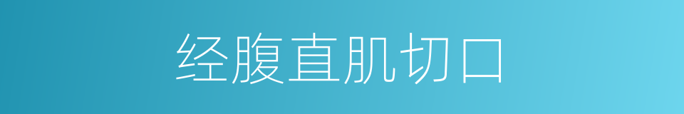 经腹直肌切口的同义词