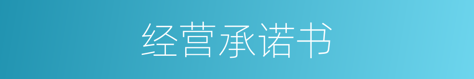 经营承诺书的同义词