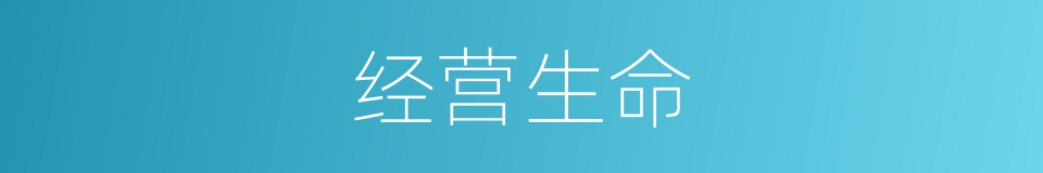 经营生命的同义词