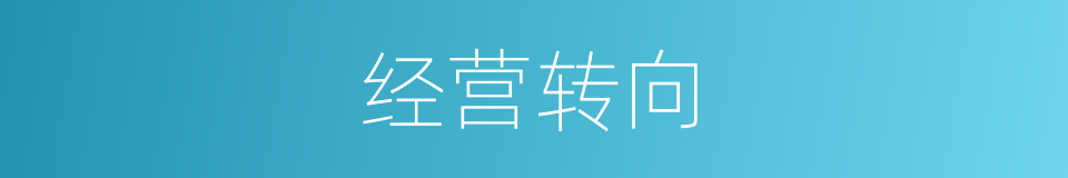 经营转向的同义词