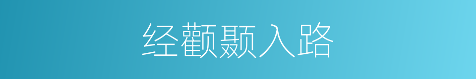 经颧颞入路的同义词