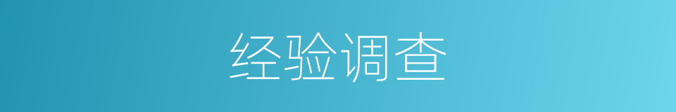 经验调查的同义词