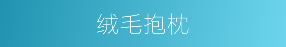 绒毛抱枕的同义词