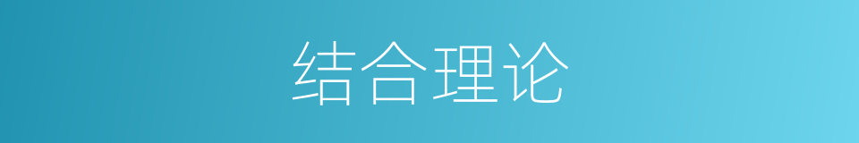 结合理论的意思