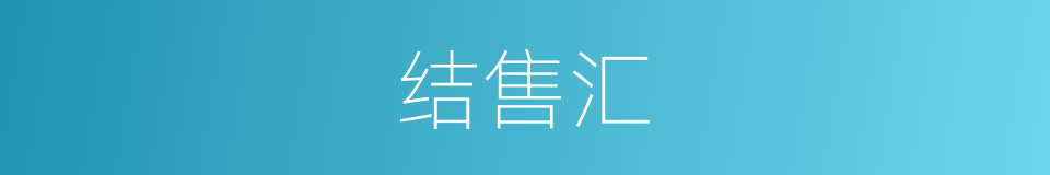 结售汇的同义词