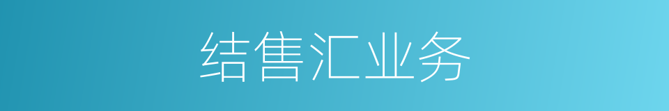 结售汇业务的同义词