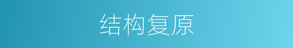结构复原的同义词